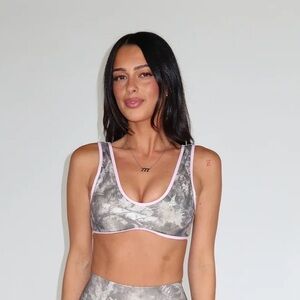 Milk Actv Wide Strap Camo Sports Bra